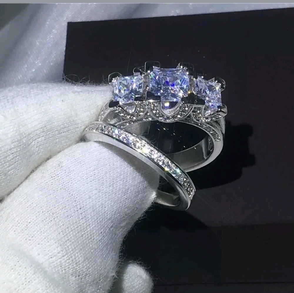 5⭐rated white gold filled Cz - Picture 5 of 11